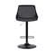 Armen Living Anibal Adjustable Height Swivel Gray Faux Leather and Black Metal Bar Stool LCANSWBABLGR - alternate 3